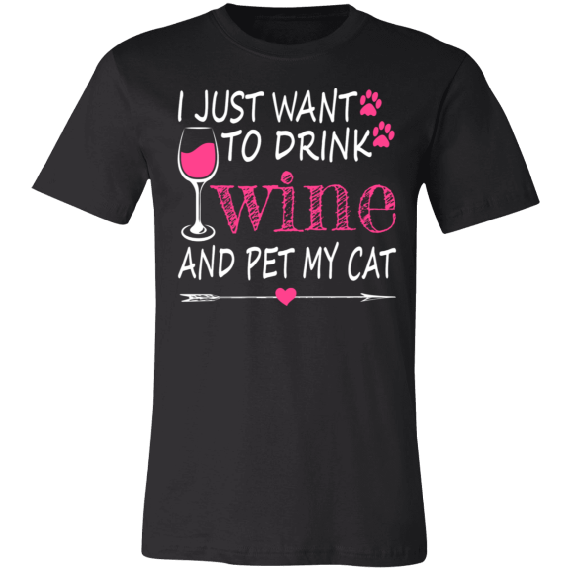 I Just Want to Drink Wine... Jersey Short-Sleeve T-Shirt - T-Shirts Black / M Real Domain Streetwear Real Domain Streetwear