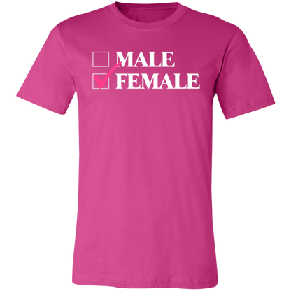 Checkmark Female Jersey Short-Sleeve T-Shirt - T-Shirts Berry / S Real Domain Streetwear Real Domain Streetwear
