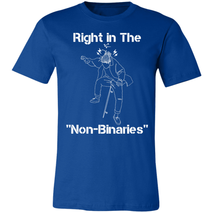 Right in the "Non-Binaries" Jersey Short-Sleeve T-Shirt - T-Shirts True Royal / S Real Domain Streetwear Real Domain Streetwear