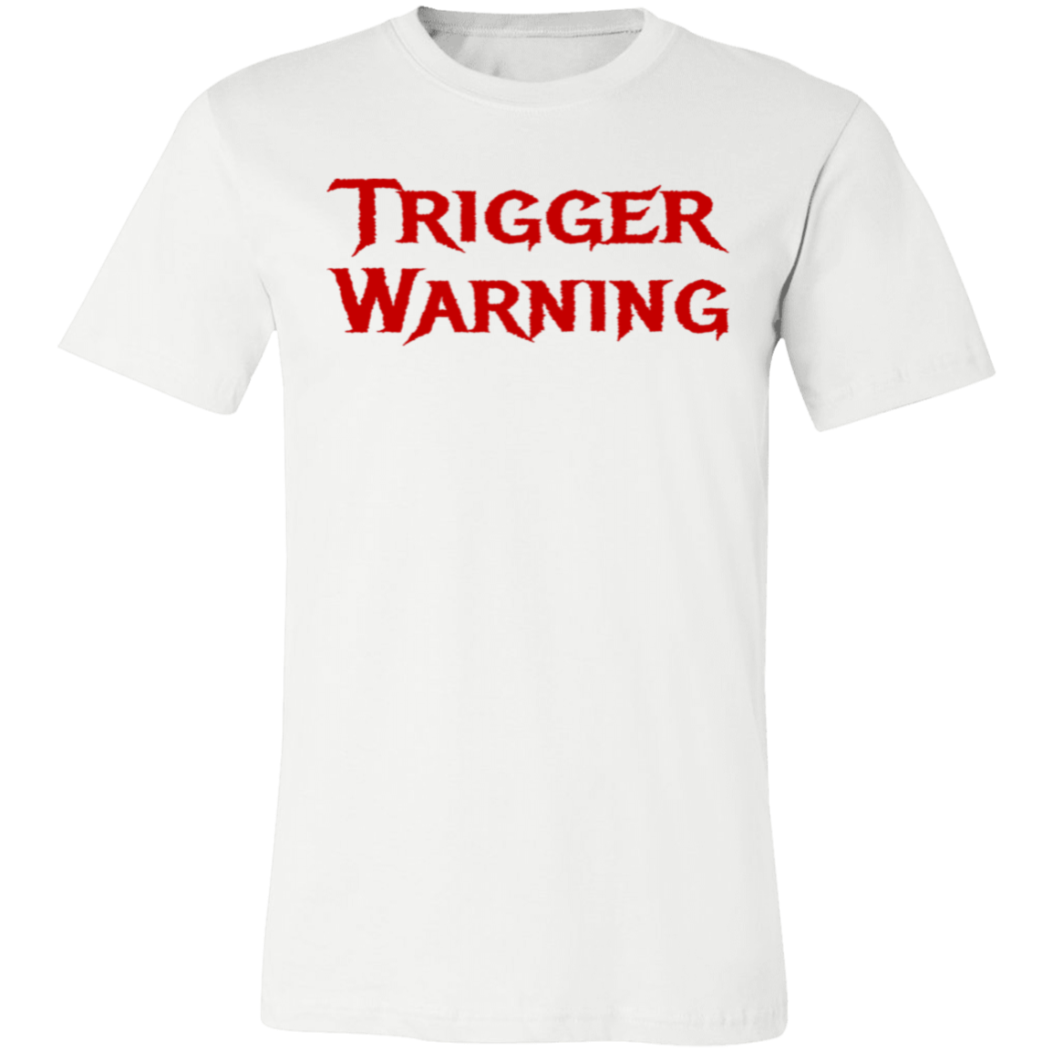 Trigger Warning Jersey Short-Sleeve T-Shirt - T-Shirts White / S Real Domain Streetwear Real Domain Streetwear