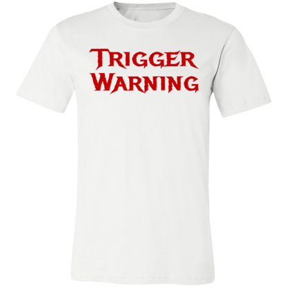 Trigger Warning Jersey Short-Sleeve T-Shirt - T-Shirts White / S Real Domain Streetwear Real Domain Streetwear