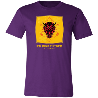 Hannya Mask Style Jersey Short-Sleeve T-Shirt - T-Shirts Team Purple / M Real Domain Streetwear Real Domain Streetwear