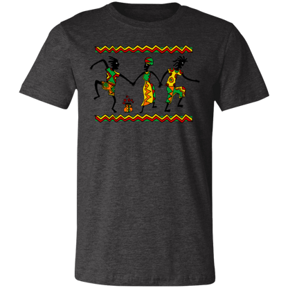 Tribal Dance Jersey Short-Sleeve T-Shirt - T-Shirts Dark Grey Heather / M Real Domain Streetwear Real Domain Streetwear