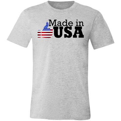 Made in USA Thumbs Up Jersey Short-Sleeve T-Shirt - T-Shirts Athletic Heather / M Real Domain Streetwear Real Domain Streetwear
