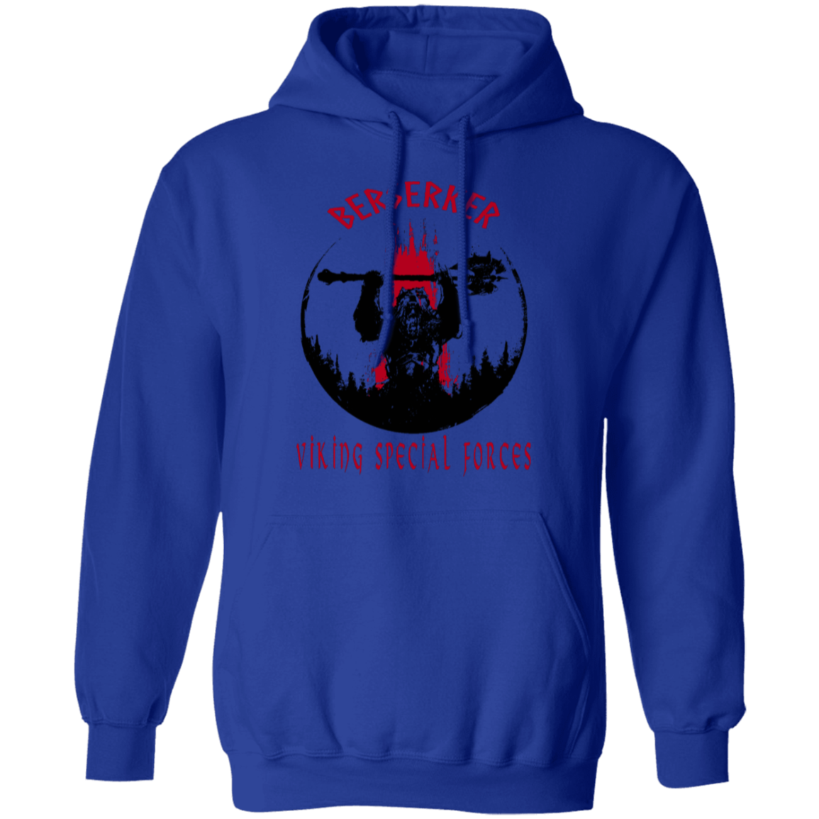 Berserker Viking Special Forces Pullover Hoodie - Hoodies Royal / M Real Domain Streetwear Real Domain Streetwear