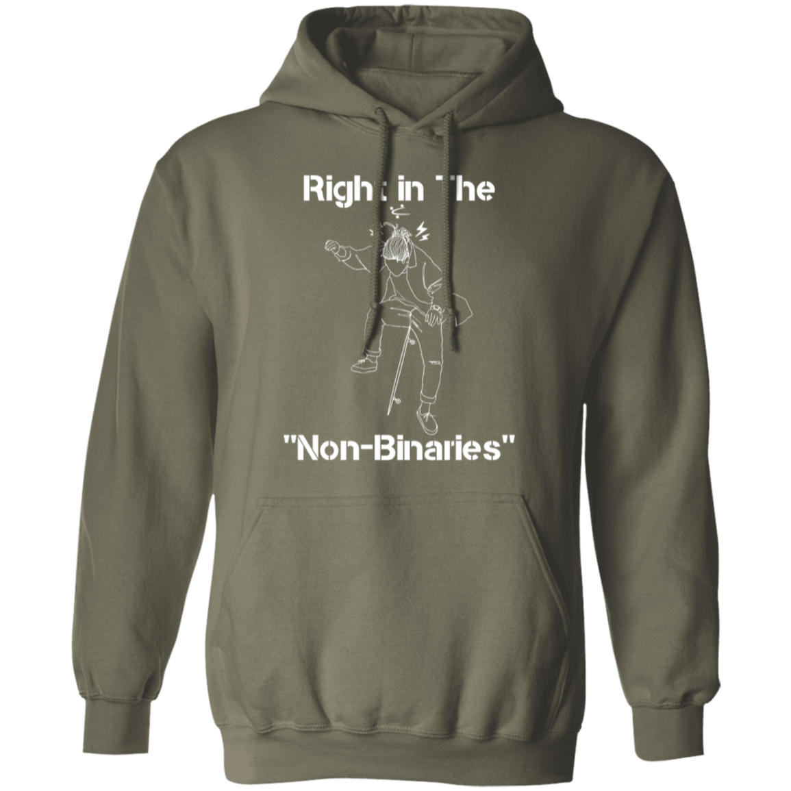 Right in the "Non-Binaries" Pullover Hoodie