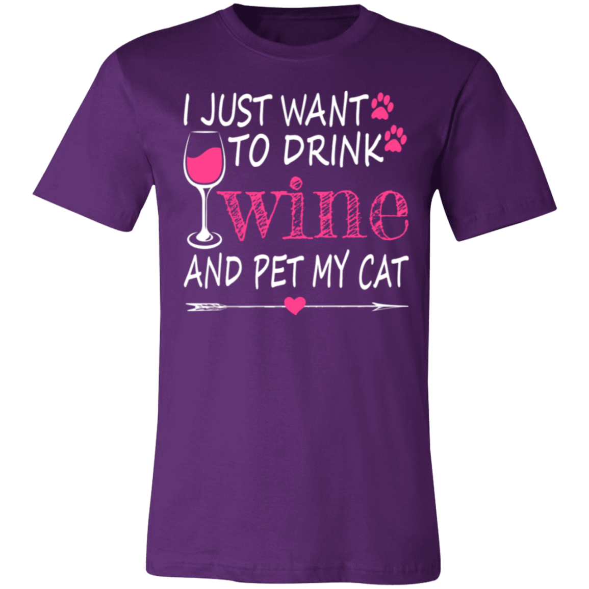 I Just Want to Drink Wine... Jersey Short-Sleeve T-Shirt - T-Shirts Team Purple / M Real Domain Streetwear Real Domain Streetwear
