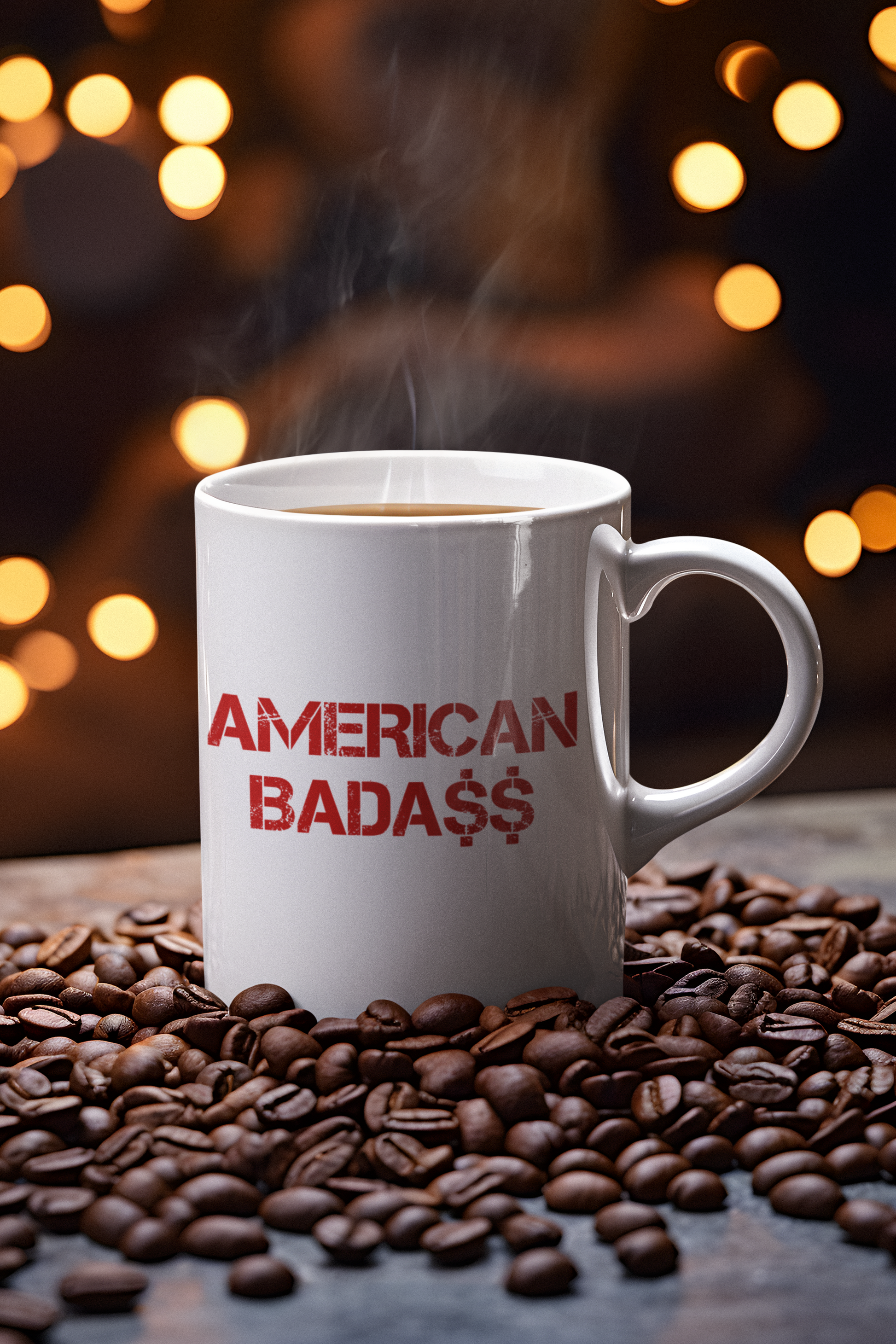 Trump I Want You/AMERICAN BADA$$ 15oz White Mug - Coffee Mug White / One Size Real Domain Streetwear Real Domain Streetwear
