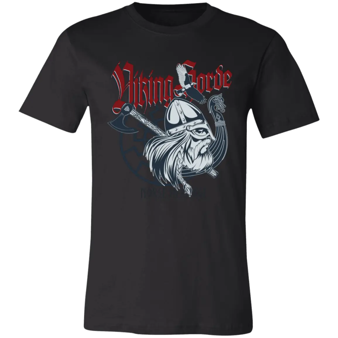 Viking Horde Jersey Short-Sleeve T-Shirt - T-Shirts Black / S Real Domain Streetwear Real Domain Streetwear