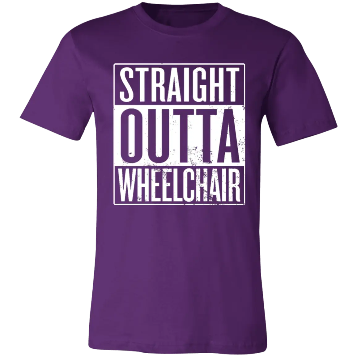 Straight Outta Wheelchair Short-Sleeve T-Shirt - T-Shirts Team Purple / S Real Domain Streetwear Real Domain Streetwear