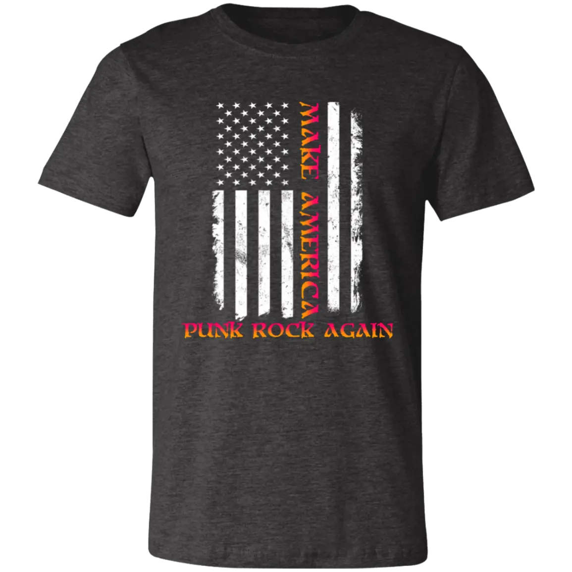 Make America Punk Rock Again Jersey Short-Sleeve T-Shirt - T-Shirts Dark Grey Heather / S Real Domain Streetwear Real Domain Streetwear
