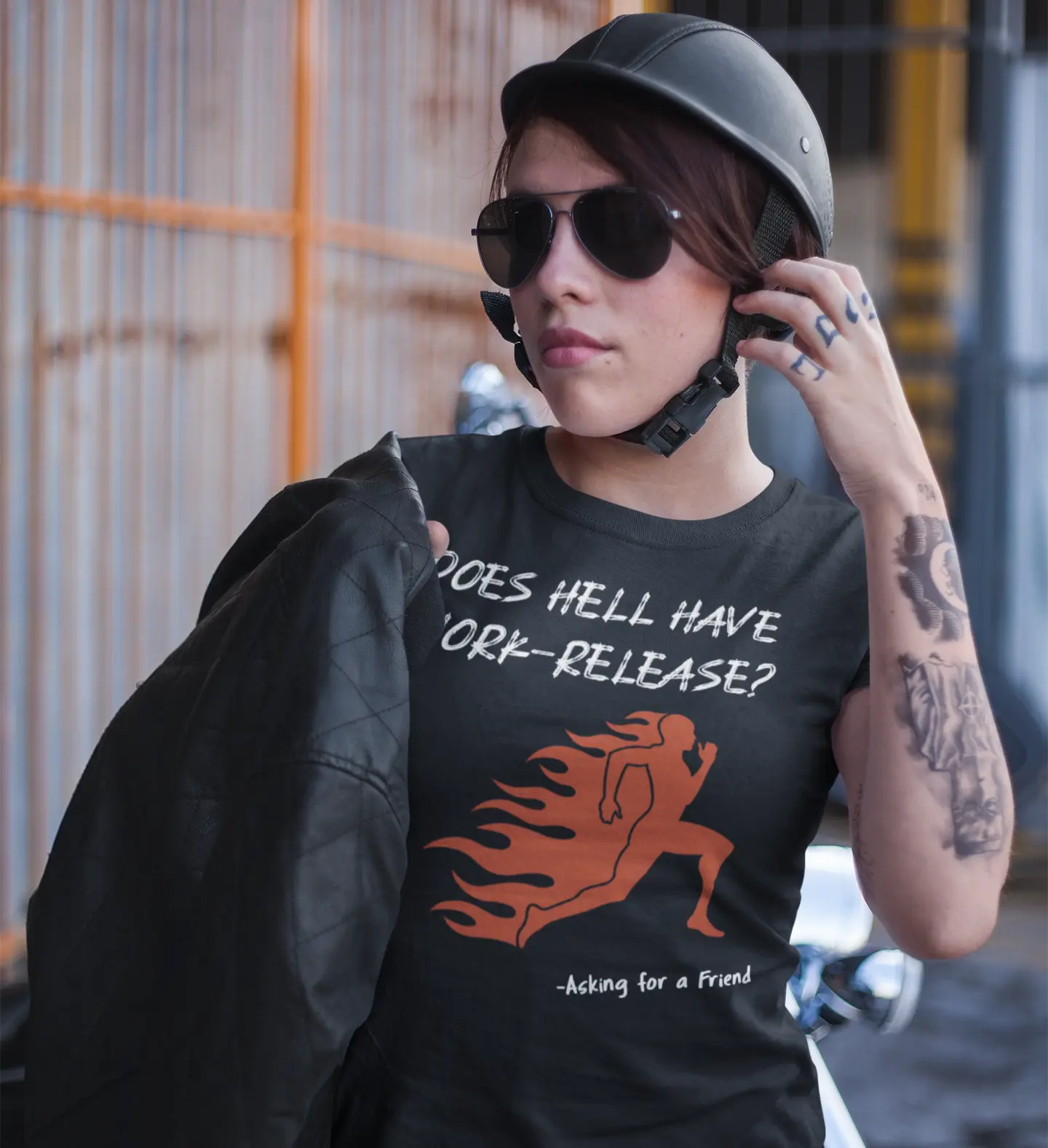 Does Hell Have Work-Release Jersey Short-Sleeve T-Shirt - T-Shirts Black / M Real Domain Streetwear Real Domain Streetwear