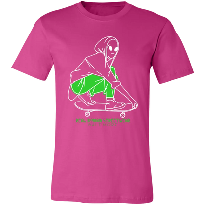 Alien Skater Jersey Short-Sleeve Tee by Real Domain Streetwear - T-Shirts Berry / M Real Domain Streetwear Real Domain Streetwear