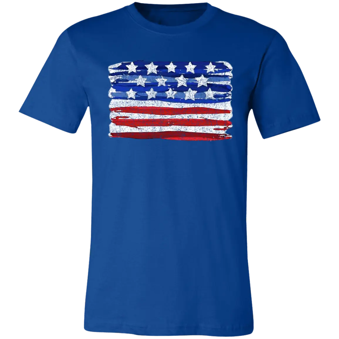 Painted American Flag Jersey Short-Sleeve T-Shirt - T-Shirts True Royal / M Real Domain Streetwear Real Domain Streetwear