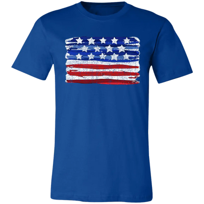 Painted American Flag Jersey Short-Sleeve T-Shirt - T-Shirts True Royal / M Real Domain Streetwear Real Domain Streetwear