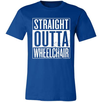 Straight Outta Wheelchair Short-Sleeve T-Shirt - T-Shirts True Royal / S Real Domain Streetwear Real Domain Streetwear