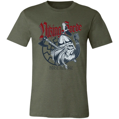 Viking Horde Jersey Short-Sleeve T-Shirt - T-Shirts Heather Military Green / S Real Domain Streetwear Real Domain Streetwear