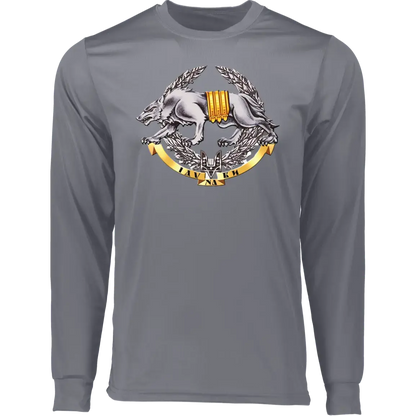 Ukrainian Special Forces Emblem Long Sleeve Moisture-Wicking Tee - Long Sleeve T-Shirts Graphite / M Real Domain Streetwear Real Domain Streetwear