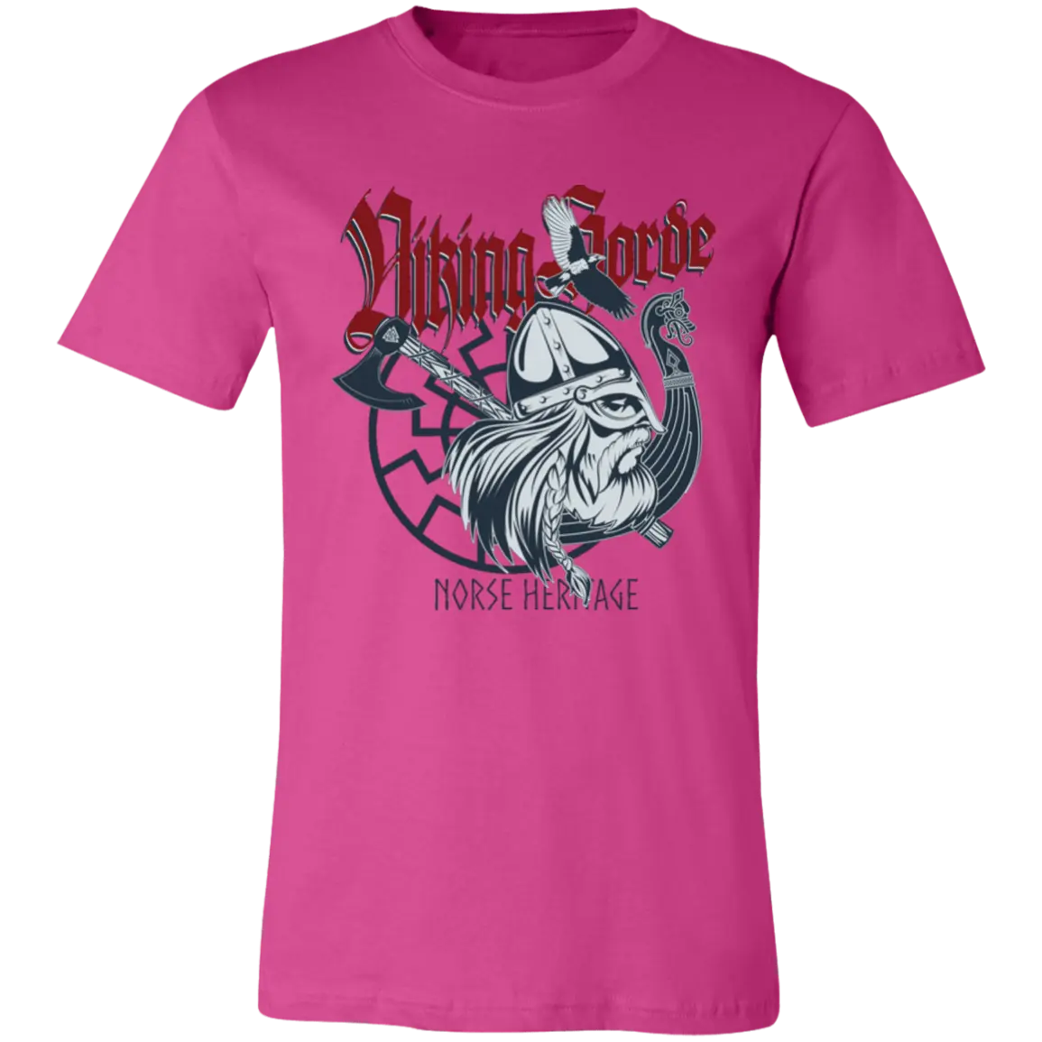 Viking Horde Jersey Short-Sleeve T-Shirt - T-Shirts Berry / S Real Domain Streetwear Real Domain Streetwear
