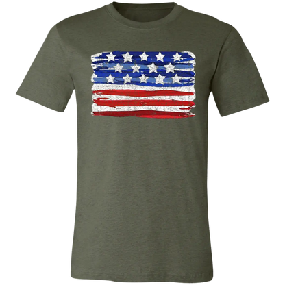 Painted American Flag Jersey Short-Sleeve T-Shirt - Image #2