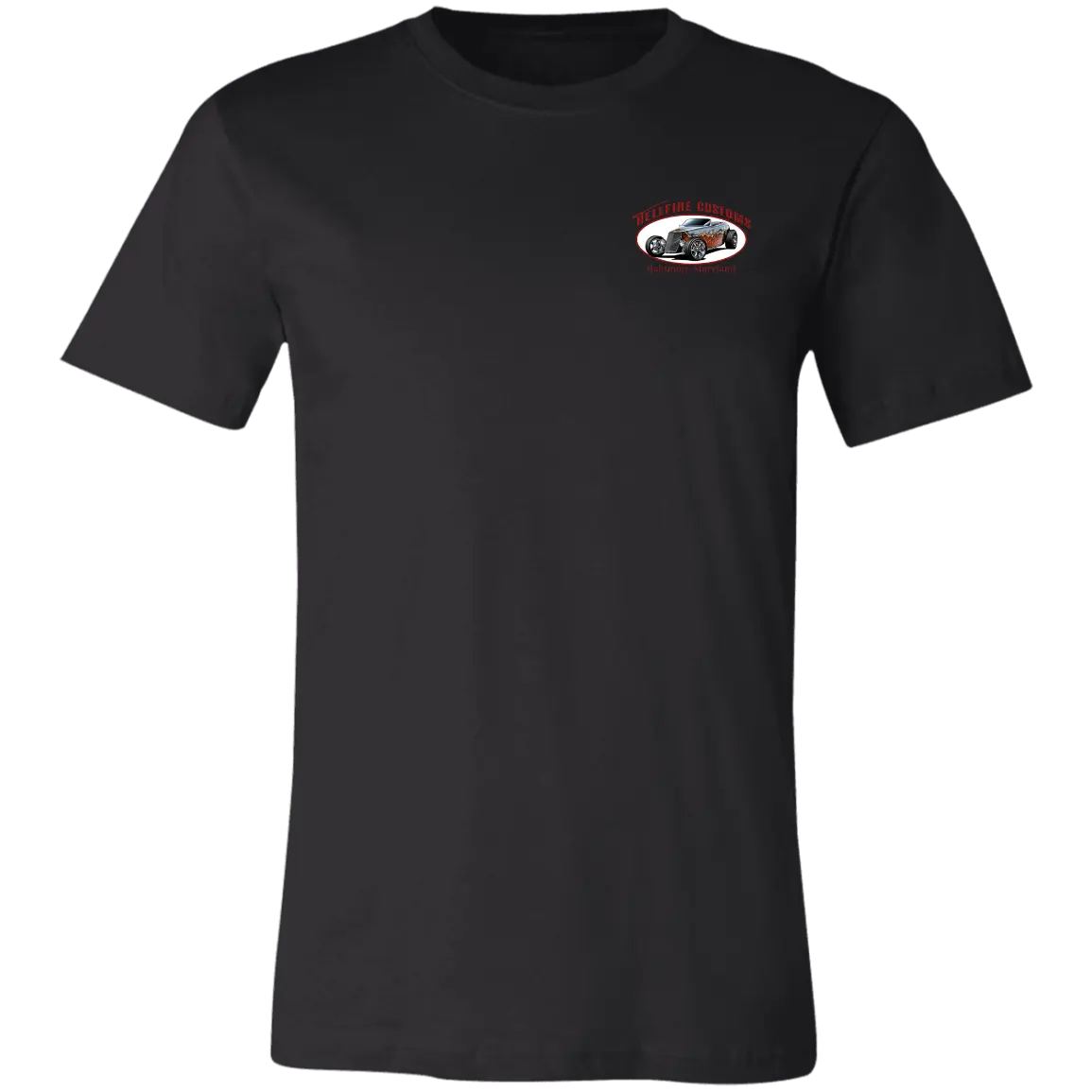HellFire Customs Jersey Short-Sleeve T-Shirt - T-Shirts Black / M Real Domain Streetwear Real Domain Streetwear