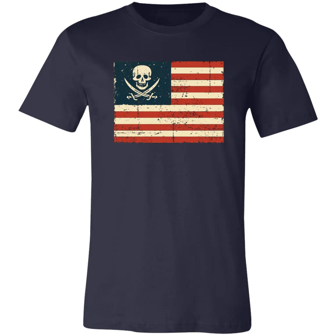 American Pirate Flag Jersey Short-Sleeve T-Shirt - Image #6