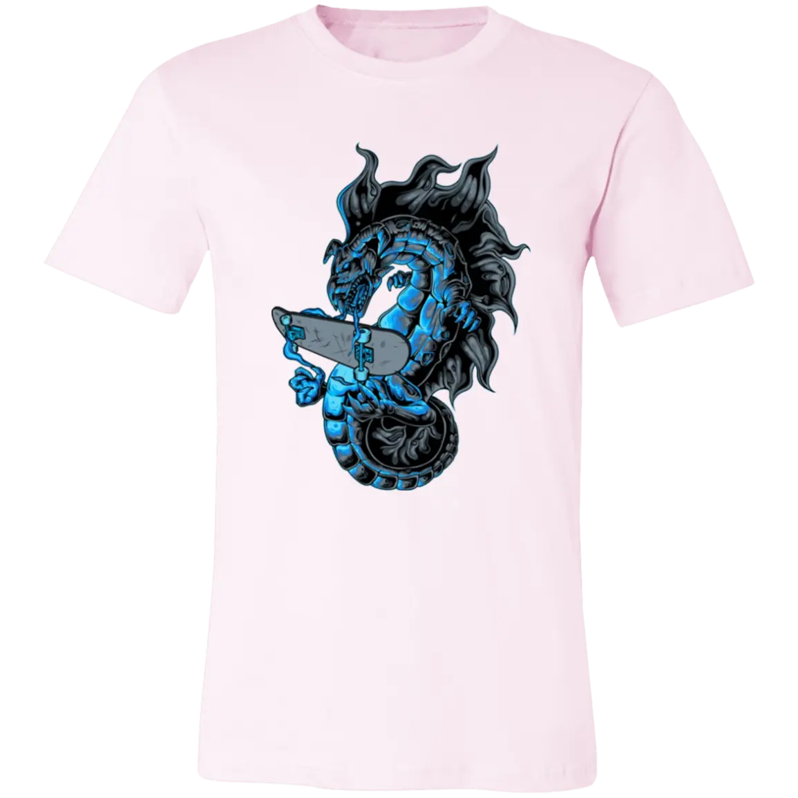 Dragon Skater Jersey Short-Sleeve T-Shirt - T-Shirts Soft Pink / S Real Domain Streetwear Real Domain Streetwear