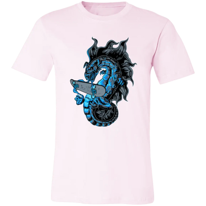 Dragon Skater Jersey Short-Sleeve T-Shirt - T-Shirts Soft Pink / S Real Domain Streetwear Real Domain Streetwear