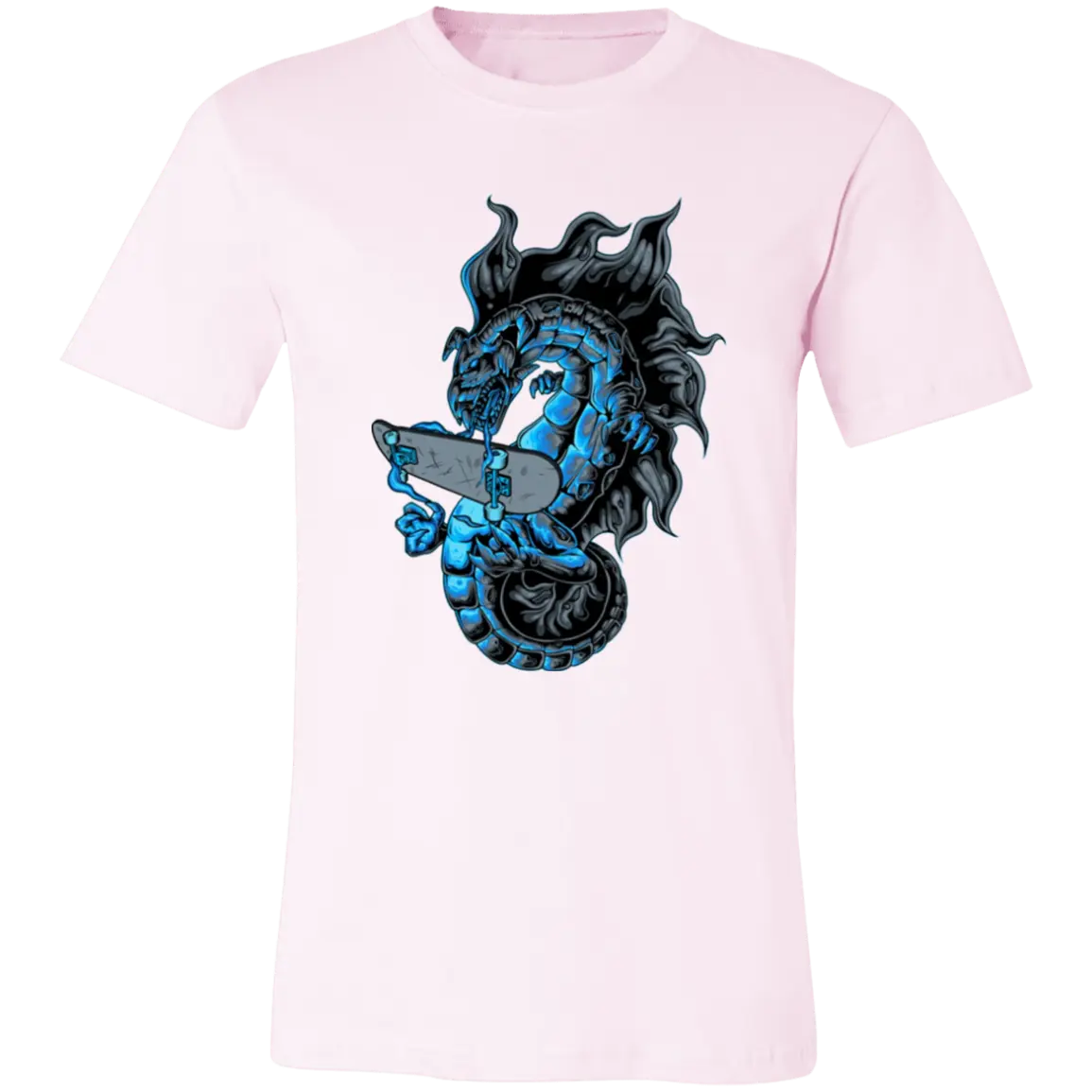 Dragon Skater Jersey Short-Sleeve T-Shirt - T-Shirts Soft Pink / M Real Domain Streetwear Real Domain Streetwear