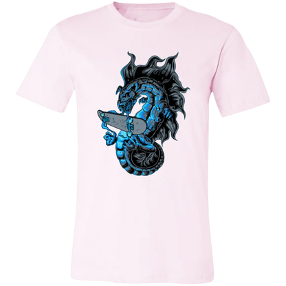 Dragon Skater Jersey Short-Sleeve T-Shirt - T-Shirts Soft Pink / M Real Domain Streetwear Real Domain Streetwear