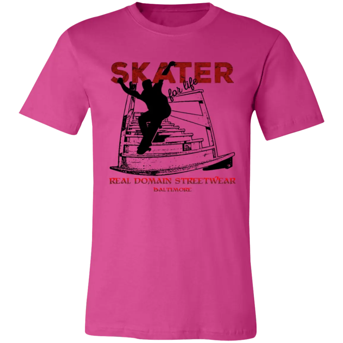 Skater for Life Jersey Short-Sleeve T-Shirt - T-Shirts Berry / S Real Domain Streetwear Real Domain Streetwear