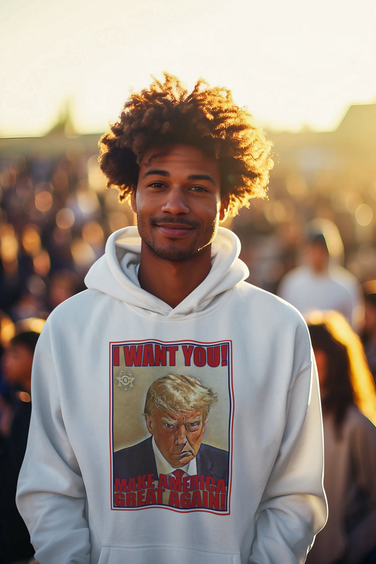 Trump I Want You Pullover Hoodie - Hoodies Sport Grey / M Real Domain Streetwear Real Domain Streetwear