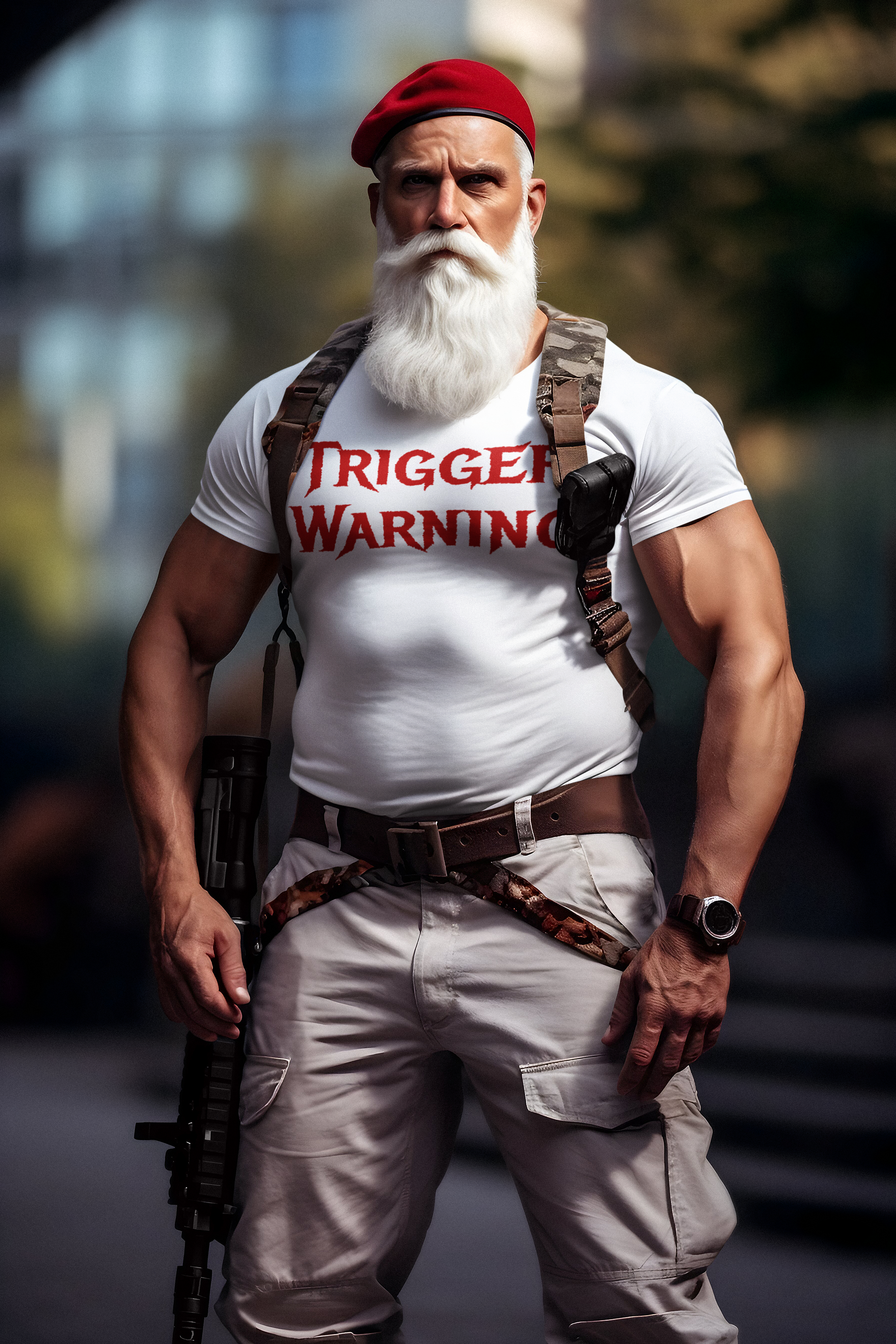Trigger Warning Jersey Short-Sleeve T-Shirt - T-Shirts White / S Real Domain Streetwear Real Domain Streetwear