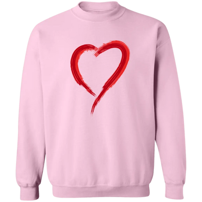 Paintbrush Heart Crewneck Pullover Sweatshirt - Sweatshirts Light Pink / M Real Domain Streetwear Real Domain Streetwear