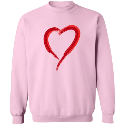 Paintbrush Heart Crewneck Pullover Sweatshirt - Sweatshirts Light Pink / S Real Domain Streetwear Real Domain Streetwear