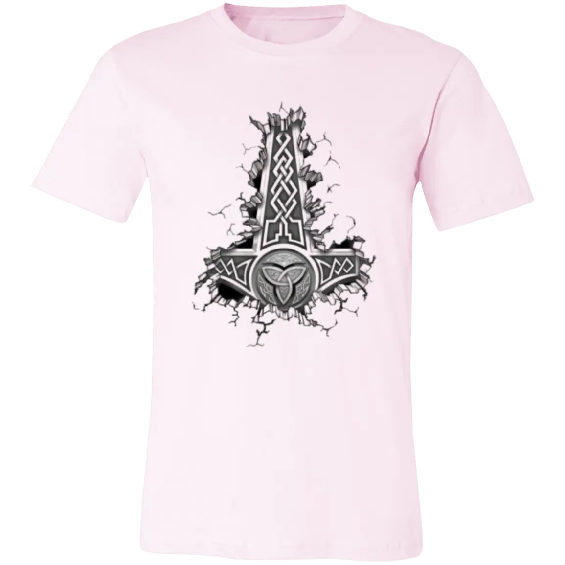 Mjölnir Jersey Short-Sleeve T-Shirt - T-Shirts Soft Pink / M Real Domain Streetwear Real Domain Streetwear