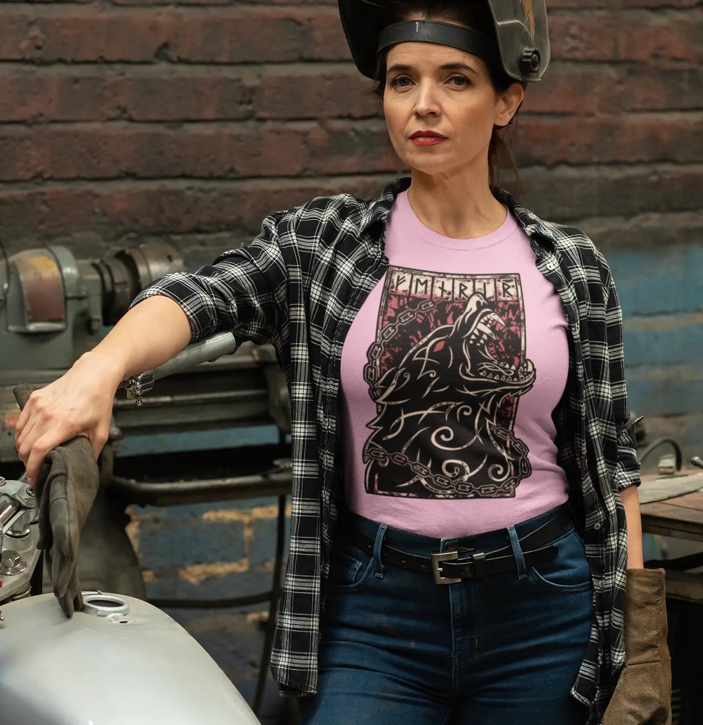 Fenrir Jersey Short-Sleeve T-Shirt - T-Shirts Soft Pink / M Real Domain Streetwear Real Domain Streetwear