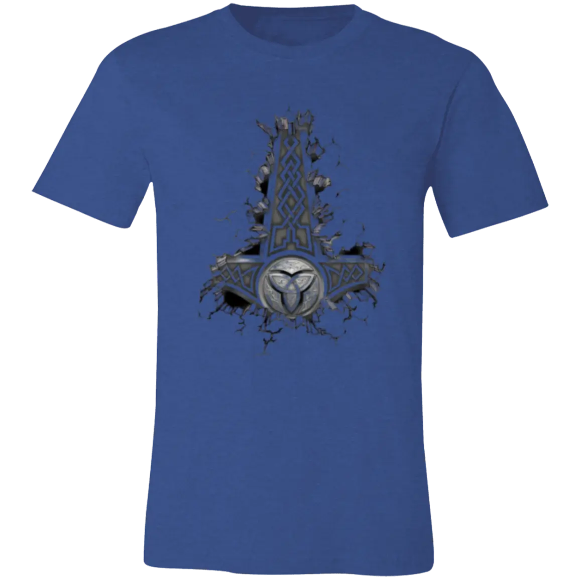 Mjölnir Jersey Short-Sleeve T-Shirt - T-Shirts Heather Royal / M Real Domain Streetwear Real Domain Streetwear