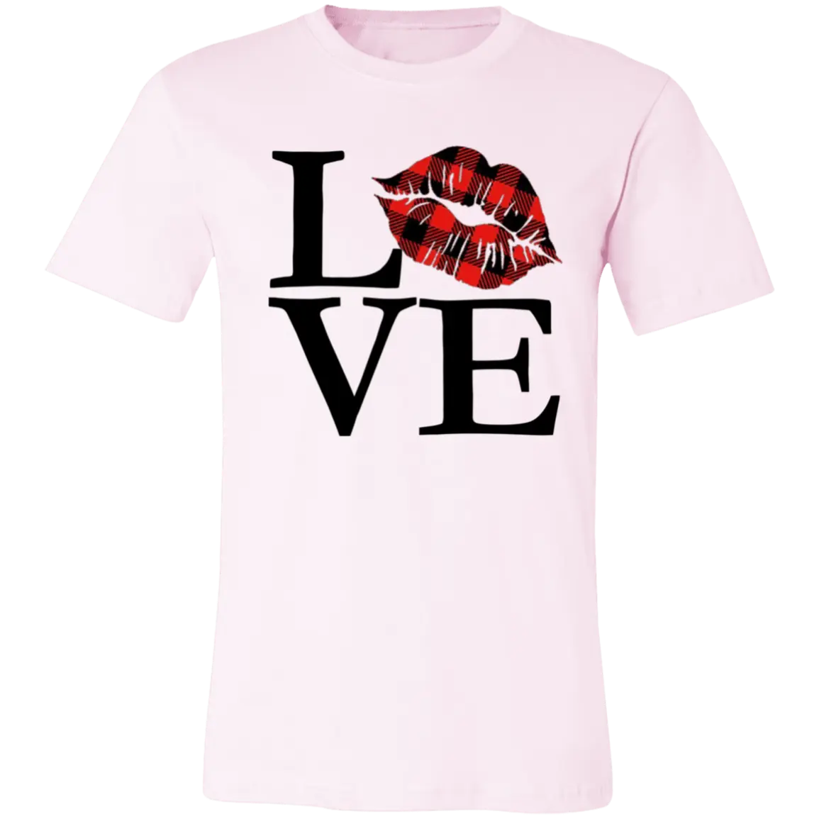 Love with a Kiss Jersey Short-Sleeve T-Shirt - T-Shirts Soft Pink / S Real Domain Streetwear Real Domain Streetwear