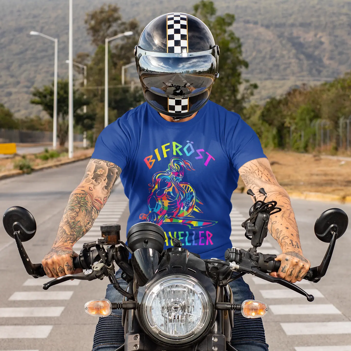 Bifröst Traveller Jersey Short-Sleeve T-Shirt - T-Shirts True Royal / S Real Domain Streetwear Real Domain Streetwear