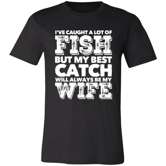 Best Catch Will Always Be My Wife Jersey Short-Sleeve T-Shirt - T-Shirts Black / S Real Domain Streetwear Real Domain Streetwear