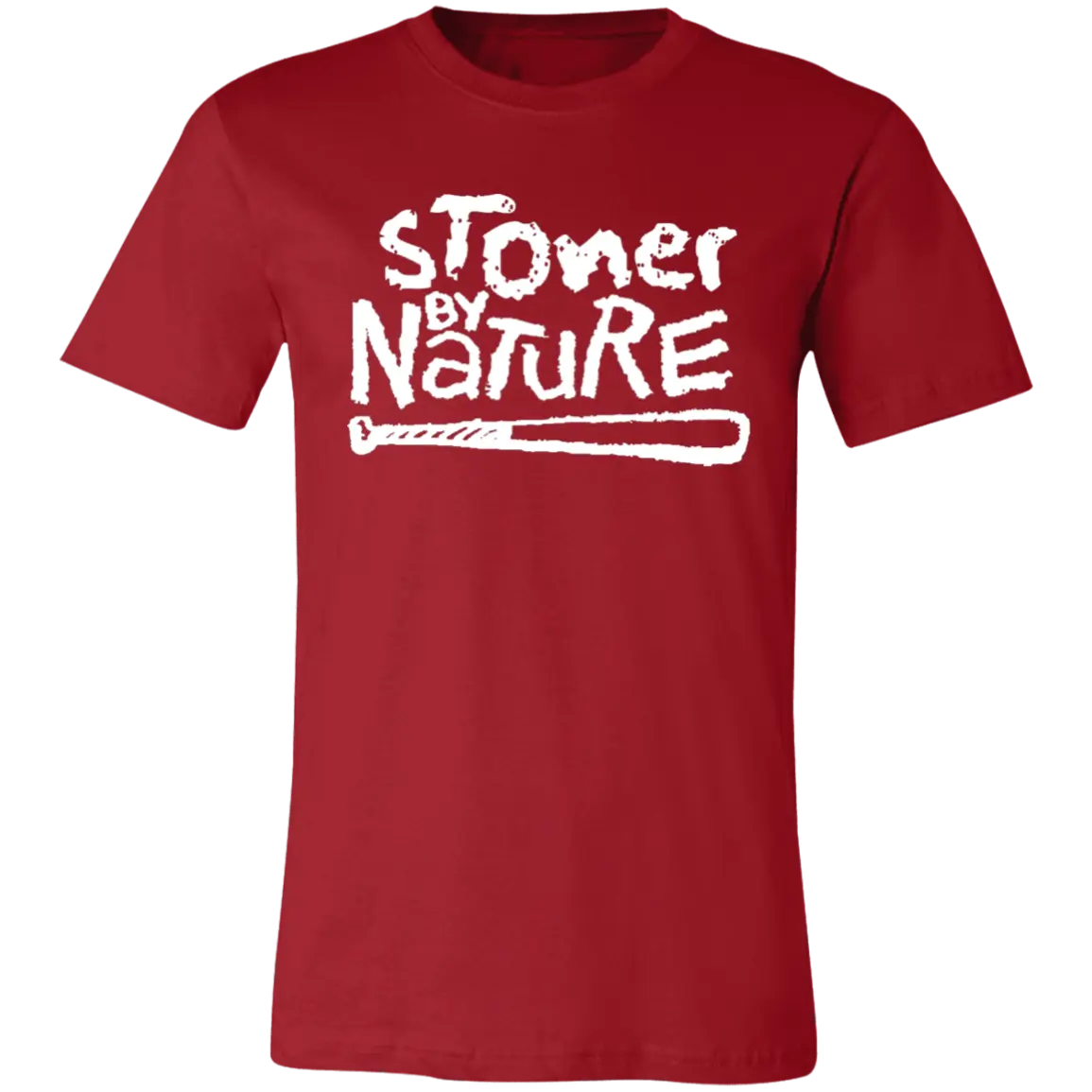 Stoner By Nature Jersey Short-Sleeve T-Shirt - T-Shirts Canvas Red / S Real Domain Streetwear Real Domain Streetwear