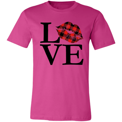 Love with a Kiss Jersey Short-Sleeve T-Shirt - T-Shirts Berry / S Real Domain Streetwear Real Domain Streetwear