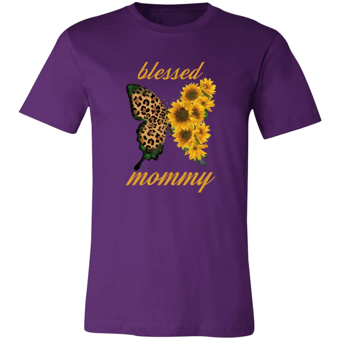 Blessed Mommy Butterfly Jersey Short-Sleeve T-Shirt - T-Shirts Team Purple / S Real Domain Streetwear Real Domain Streetwear