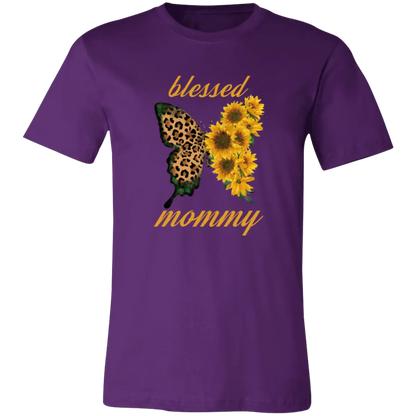Blessed Mommy Butterfly Jersey Short-Sleeve T-Shirt - T-Shirts Team Purple / S Real Domain Streetwear Real Domain Streetwear